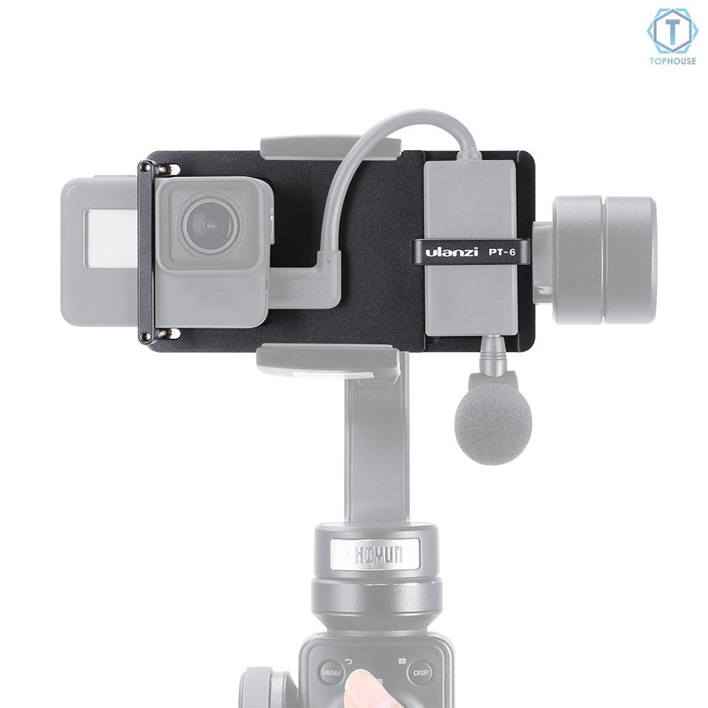 Bảng gắn GoPro Hero 7 6 5 DJI Moza Mini S Zhiyun Smooth 4 Vimb với đầu gắn mic tiện dụng chất lượng cao