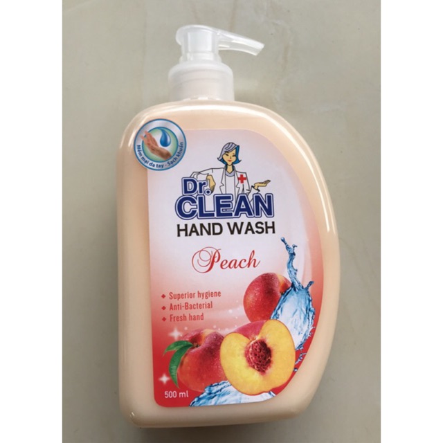 Nước rửa tay diệt khuẩn dr Clean 500ml hương đào