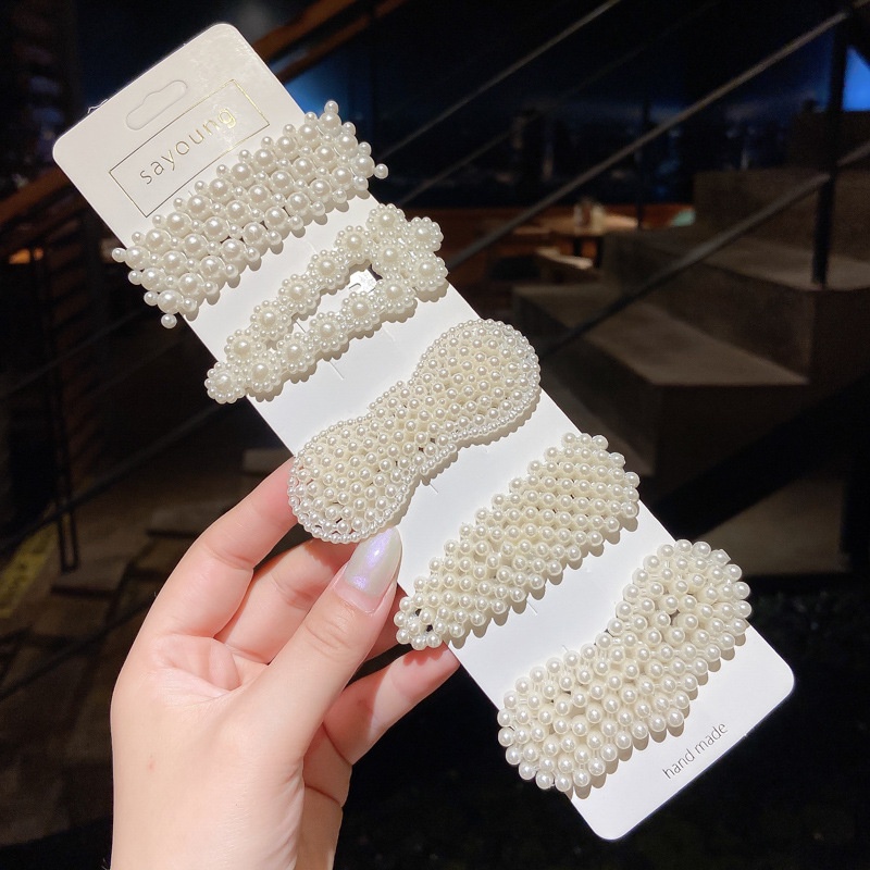 Bộ 4 Kẹp Tóc Đính Ngọc Trai Thời Trang Hàn Quốc