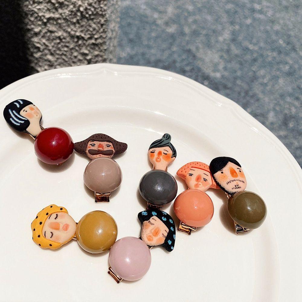 Kẹp Tóc Hình Thỏ Hoạt Hình Bằng Acrylic WMES15H Vui Nhộn Phong Cách Hàn Quốc Cho Nữ