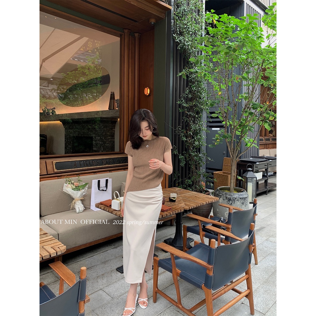 NRVP Áo Khoác Cardigan Dệt Kim Tay Ngắn Dáng Rộng Thiết Kế Mới Thời Trang Theo Phong Cách Hàn Quốc