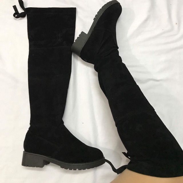 Bốt đùi da lộn 7cm và 3cm