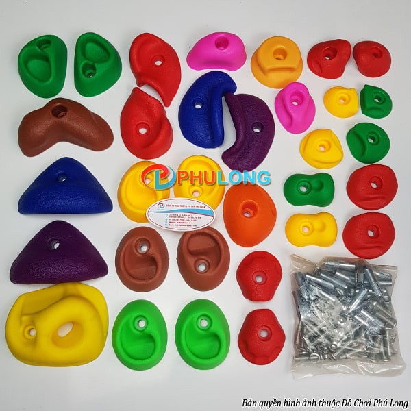 Bộ mấu bám leo núi, núm nhựa leo núi 32 chi tiết PL0810B