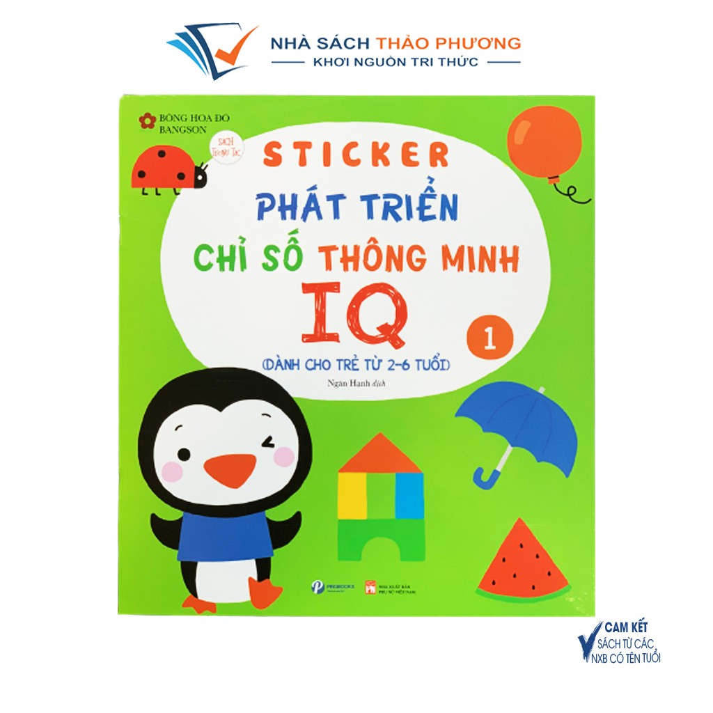 Sách - Sticker phát triển chỉ số thông minh IQ cho bé 2-6 tuổi - NPH Pingbooks - Lẻ tùy chọn