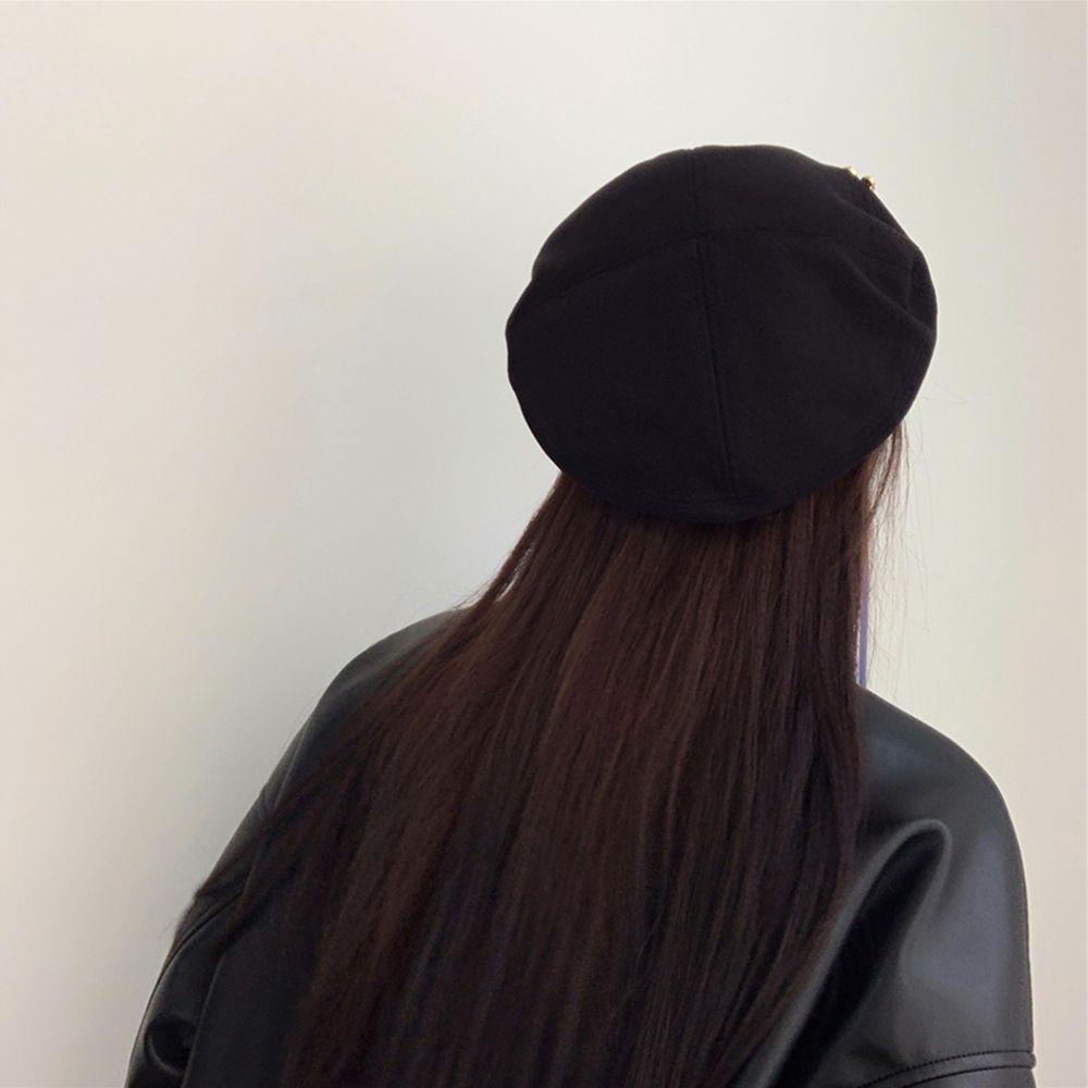 Mũ Nồi Polyester Màu Trơn Giữ Ấm Mùa Thu Đông Họa Tiết Trái Tim Phong Cách Hàn Quốc WMES15H Cho Nữ