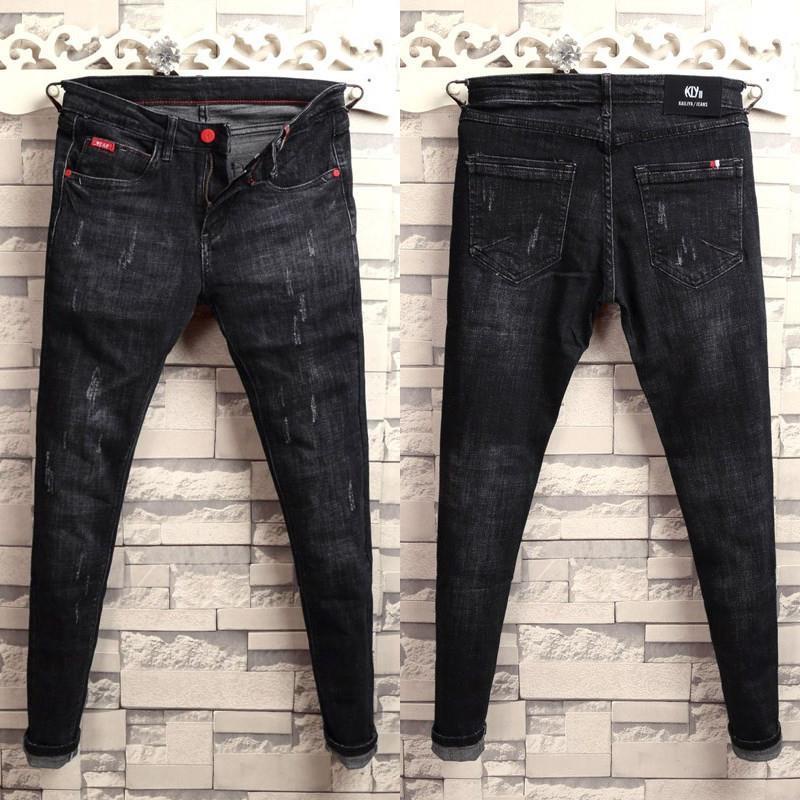 Quần Jeans Skinny Lưng Vừa Phong Cách Hàn Quốc Cho Nam Giới