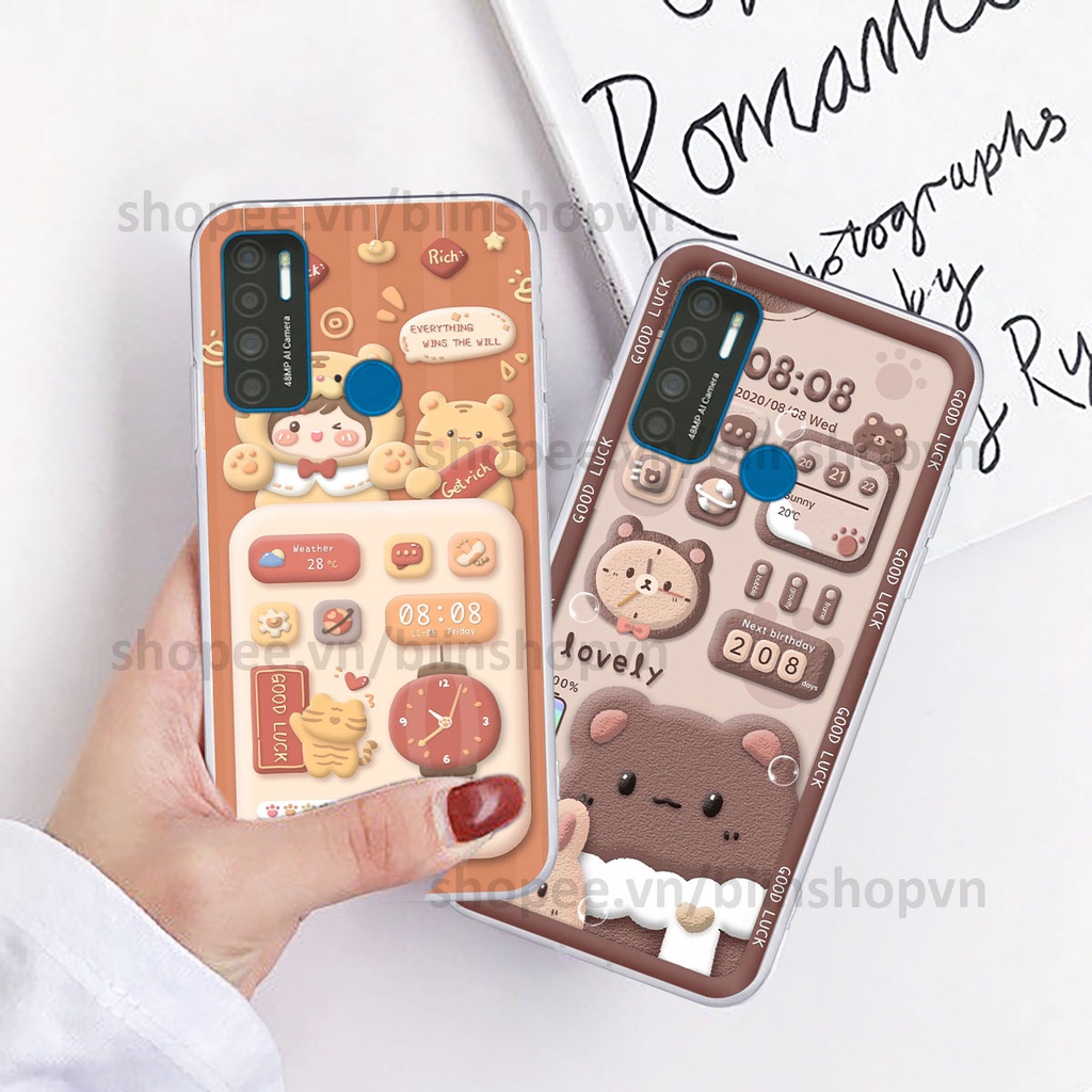 Ốp Vsmart Star 5 / Joy 4 / Live 4 in 3D icon gấu nổi siêu xinh, siêu đáng yêu, cá tính phong cách