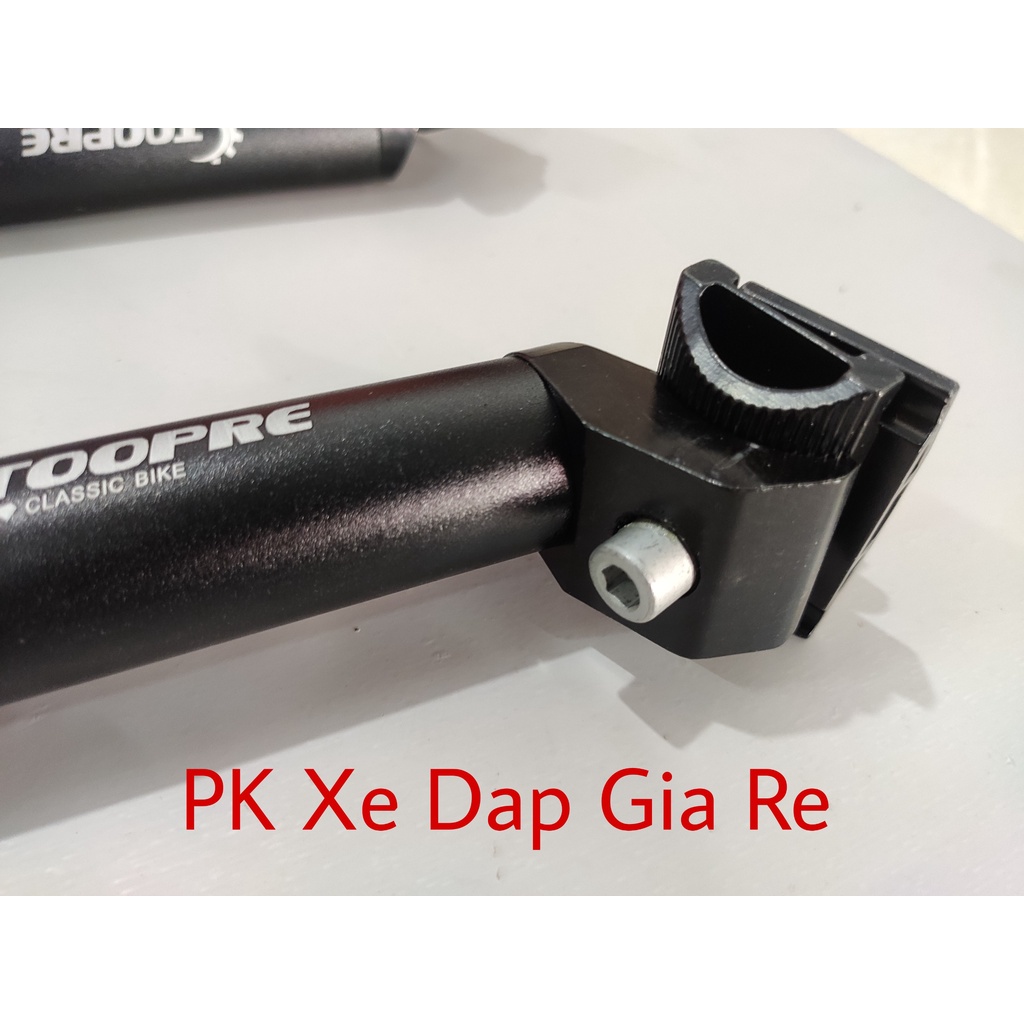 Cọc yên nhôm xe đạp Toopre,Cốt yên nhôm kẹp Toopre xe đạp sơn đen tĩnh điện cao cấp
