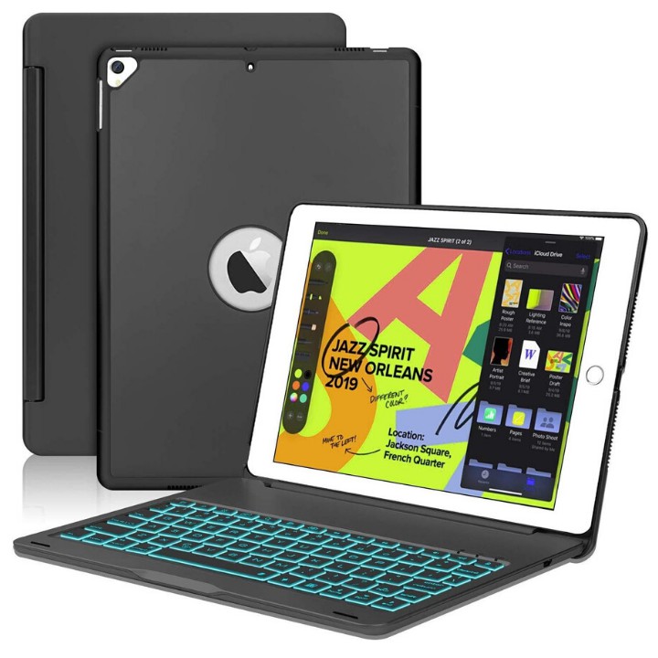 Bàn phím bluetooth cho iPad Pro 10.2 thế hệ mới siêu mỏng - Có 7 màu đèn nền bàn phím