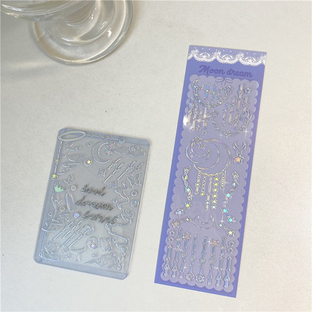 Hình dán trang trí sổ tay họa tiết bướm màu laser trong suốt sáng tạo