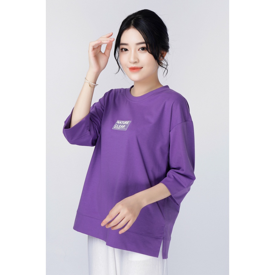 Áo thun trung niên Thiều Hoa chất liệu chuẩn Cotton thoáng mát kiểu dáng trẻ trung C0412