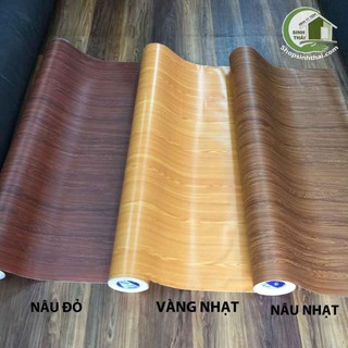 Giấy dán tường vân gỗ, khổ 1,2m có sẵn keo