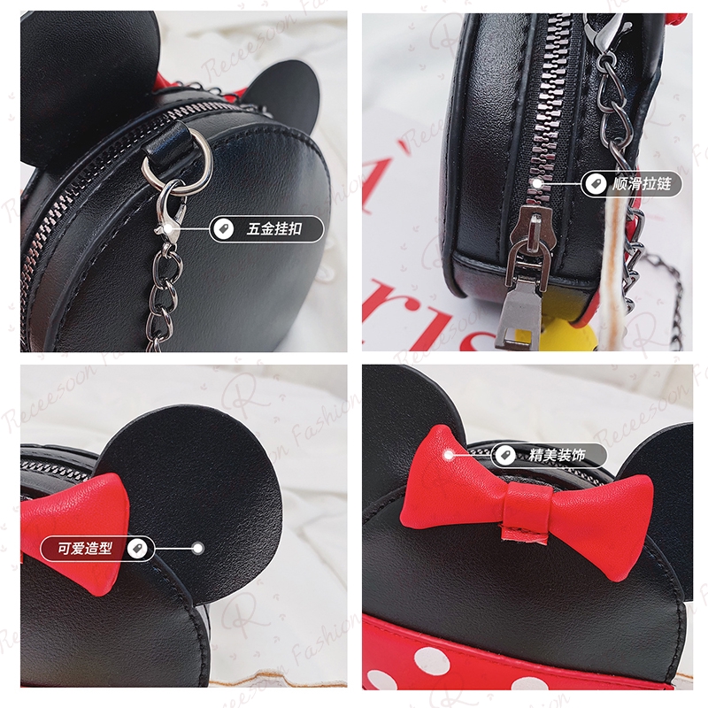 Cartoon Mickey Mouse Kids Shoulder Bags Girls Mini Bag Cute Minnie Crossbody Bag Girl Birthday Gift