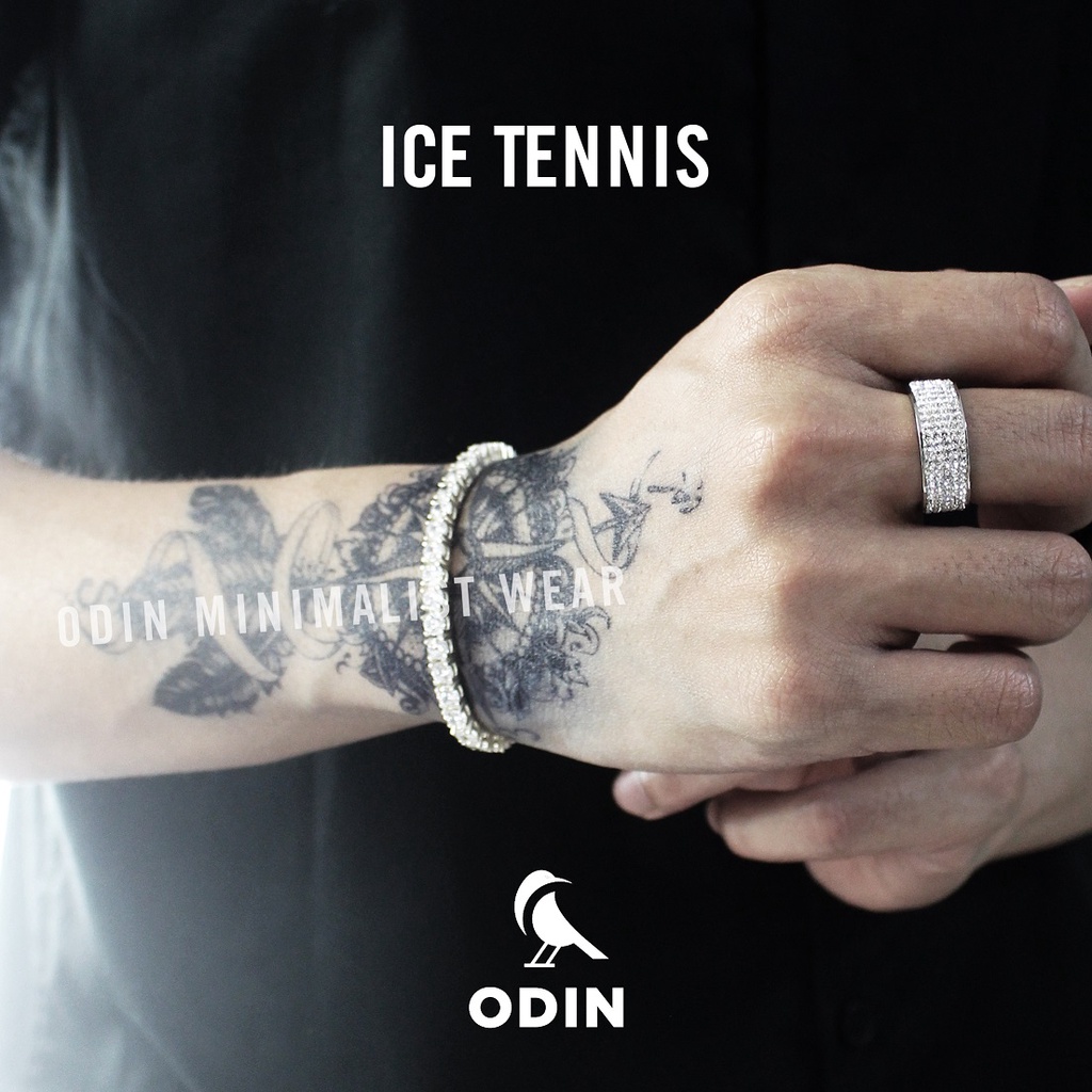 Vòng tay Tennis bạc nam, nữ ODIN Silver Bạc S950 đính đá Cubic Zirconia - Tặng kèm nhẫn ICE BLING - Nhiều kích thước