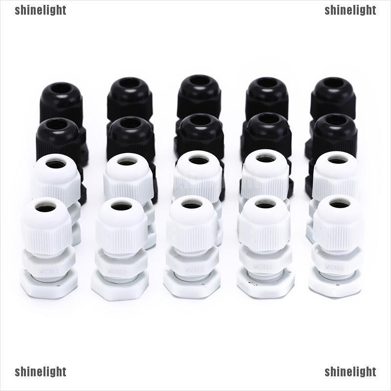 Bộ 10 Ốc Vít m12x1.5 Cho Nhựa Trắng Chống Thấm Nước 3-6.5mm