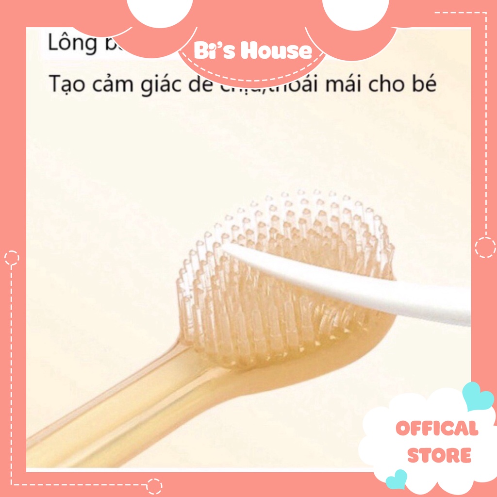 🌟 Sét Rơ Lưỡi + Bàn Chải Silicon Cho Bé 0-18 THÁNG 🍀