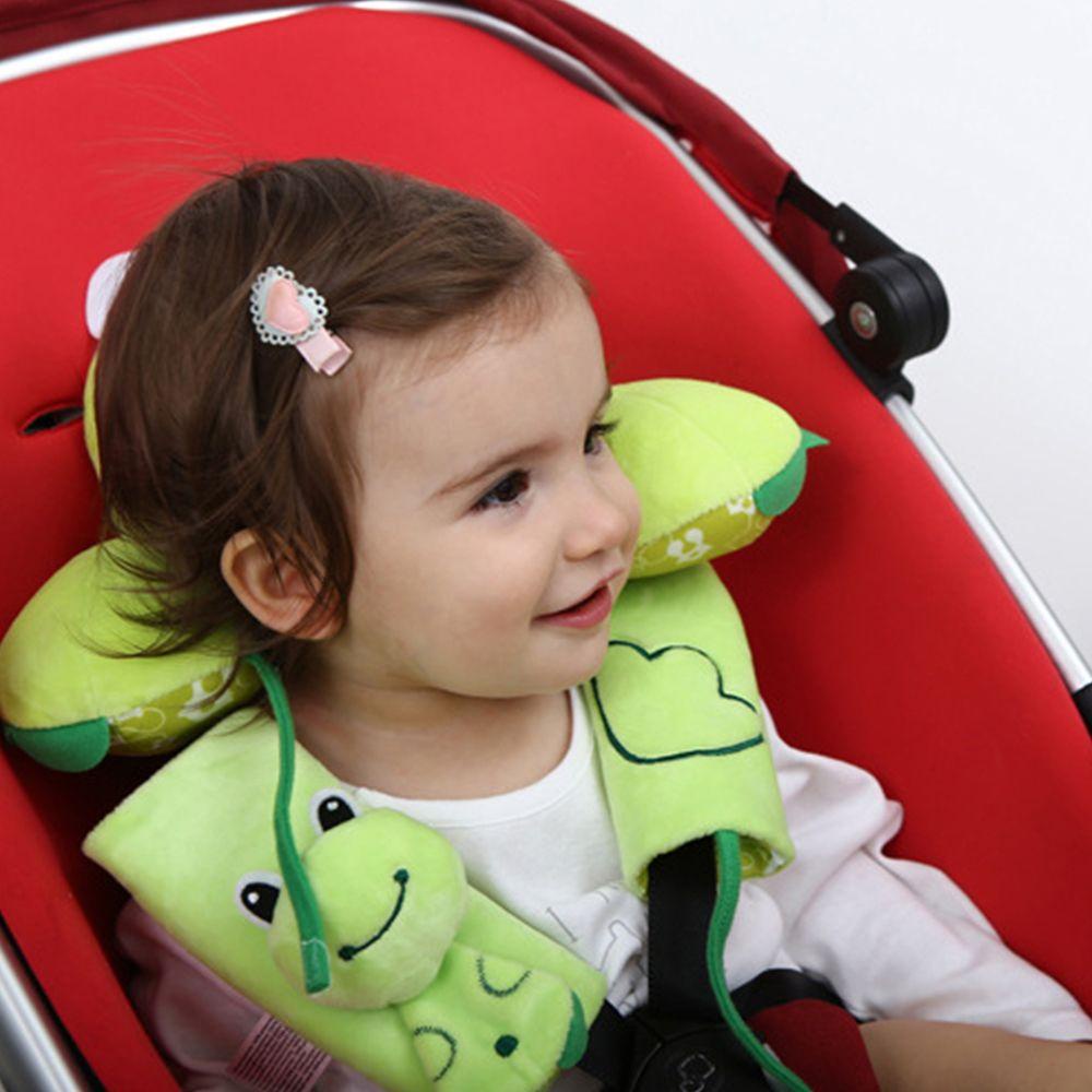 Vỏ Bọc Bảo Vệ Vai Gắn Dây Đai An Toàn Xe Đẩy Em Bé Màu Trơn Hình Sư Tử / Gấu