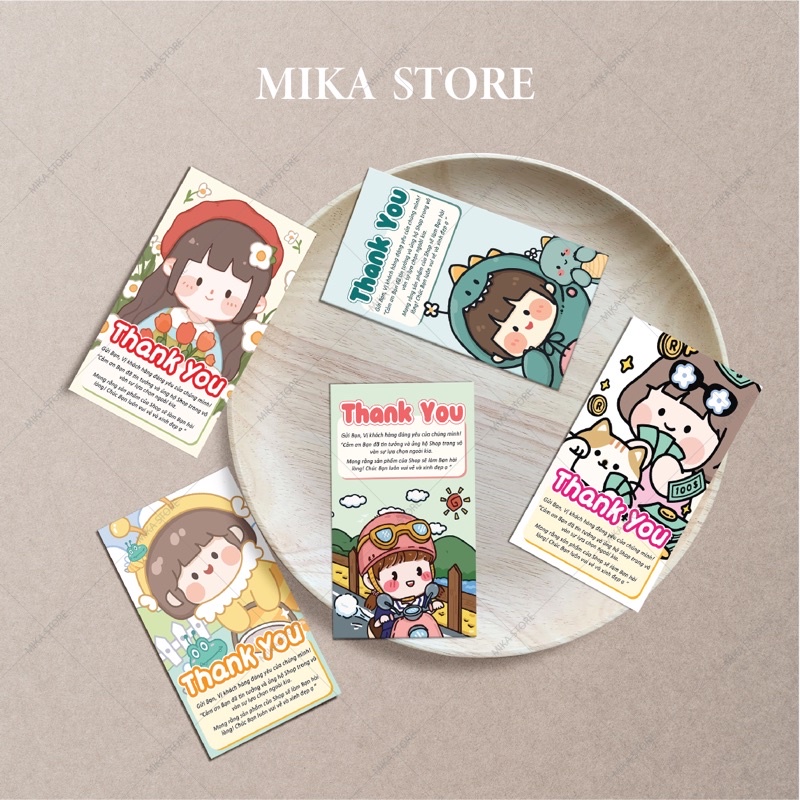 Set 100 Card cảm ơn, Thiệp Cảm Ơn 1 mặt