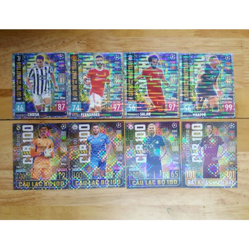 LẤP LÁNH -  BST Album thẻ in Match Attax 2021/2022 UEFA Champions League có lấp lánh