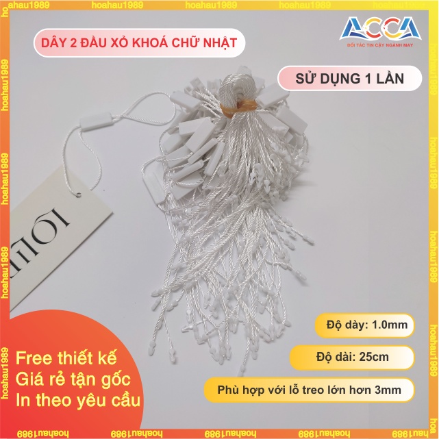 Dây treo mác dây dù ti xỏ tag mác quần áo loại cao cấp chất liệu Polyester_Nhận làm dây treo khắc Logo theo yêu cầu