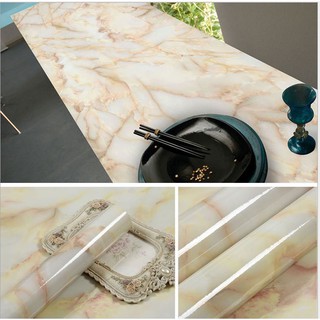 1m x 60cm decal dán tường ( có sẵn keo ) - đá hoa cương vân hồng