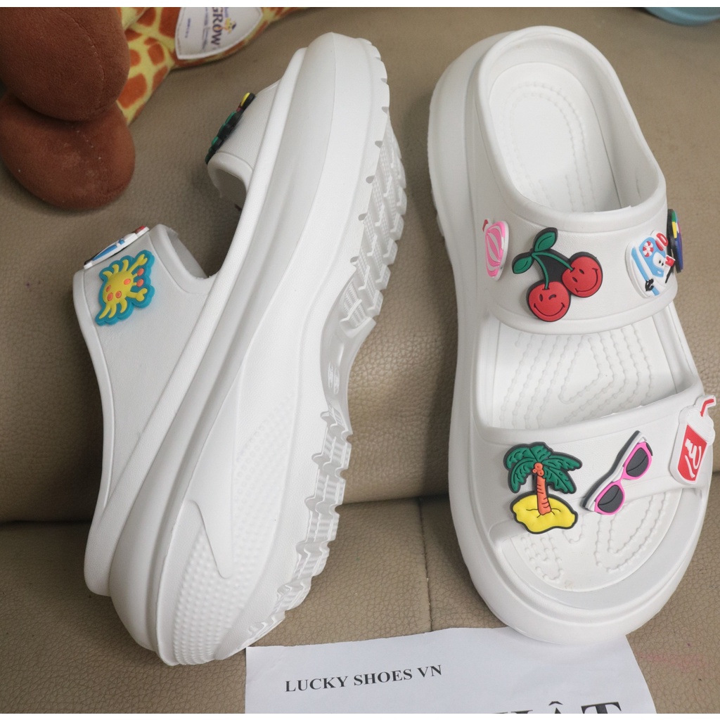 [ FullBOX CÓ SẴN ] Dép 2 quai đế độn cao 5cm siêu êm, Dép Nữ Đế Cao Siêu Nhẹ thời trang HOT TIKTOK [Lucky Shoes VN - H85