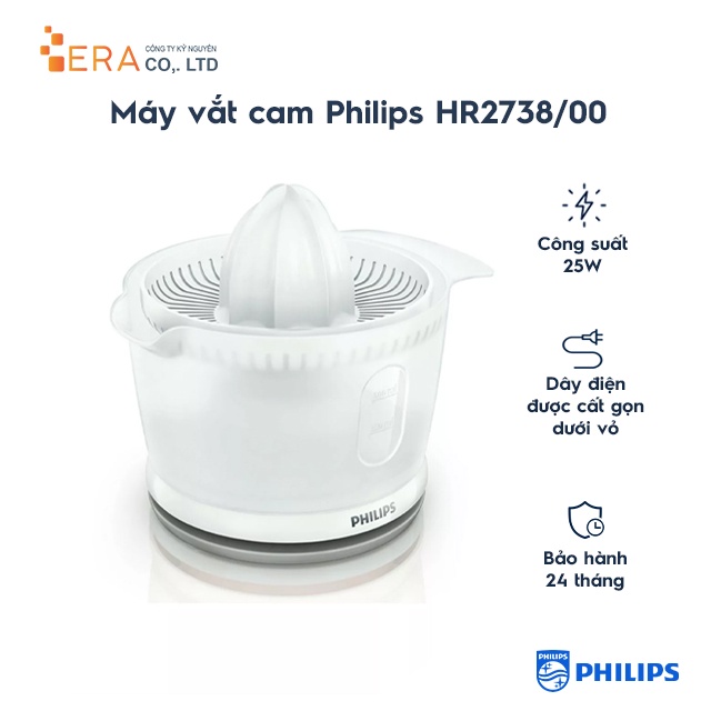 [Mã ELHA22 giảm 6% đơn 300K] Máy vắt cam Philips HR2738