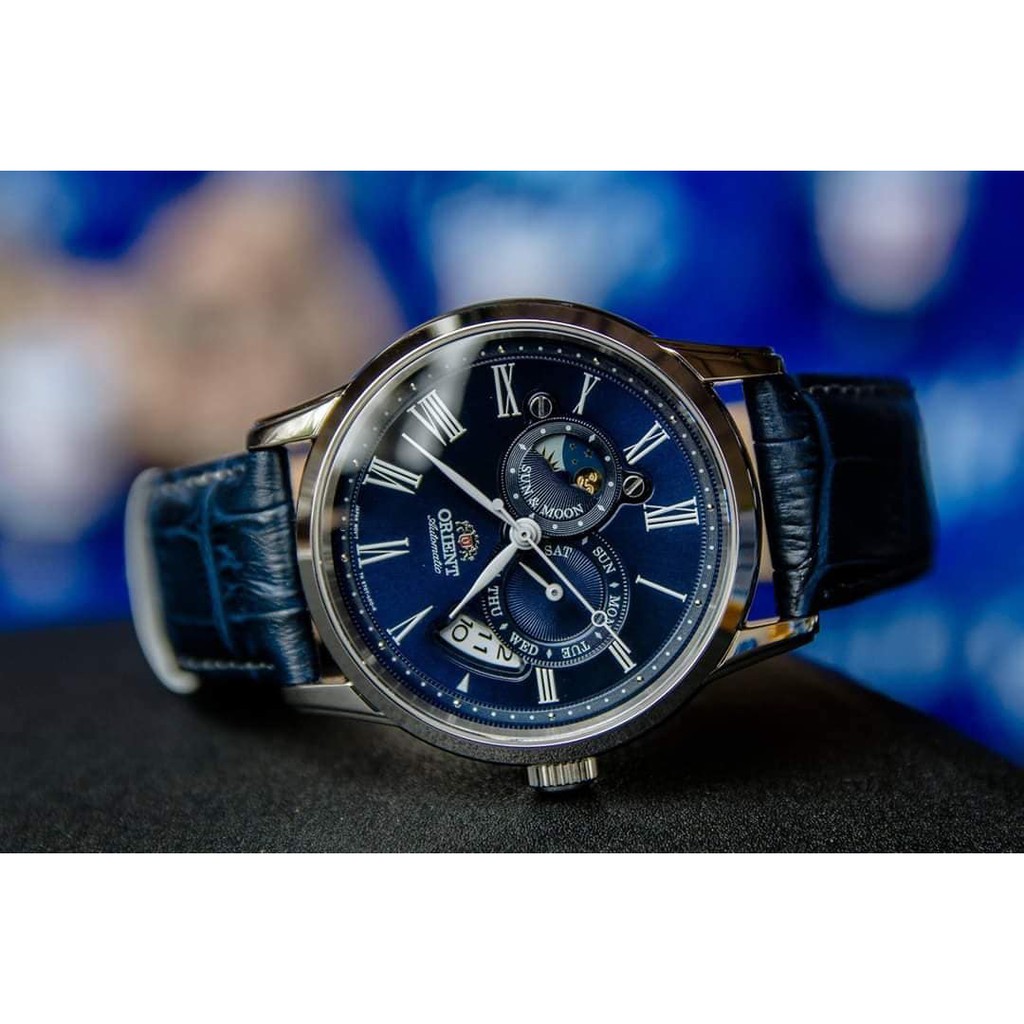 ĐỒNG HỒ CƠ NAM Orient Sun Moon Gen 2 Blue Automatic Watch SET0T004D0-ĐỈNH CAO TRONG THIẾT KẾ