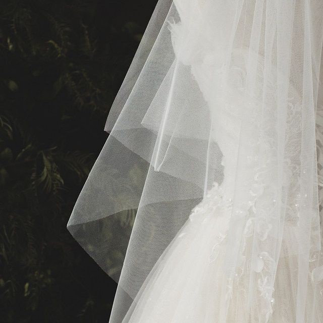 Mạng Lưới Lụa Hai Lớp Tua Rua Dáng Dài Phong Cách Mori Dùng Chụp Ảnh Cưới