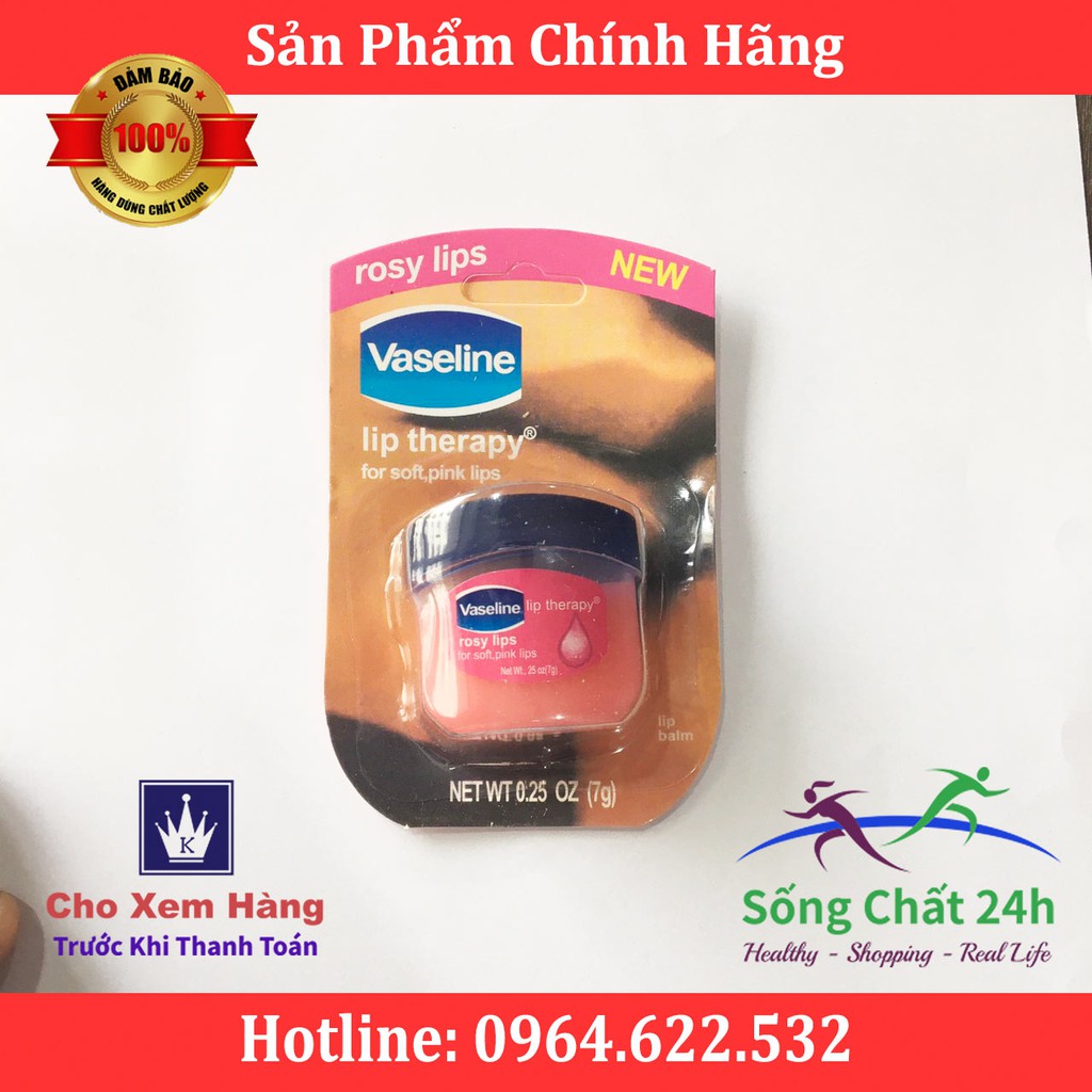 Sáp Dưỡng Môi Vaseline Lip Therapy 7g - Sống Chất 24h