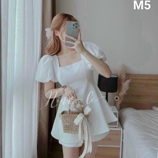 Set bộ đùi áo tay phồng cột nơ lưng quần ngắn vải for mịn M5
