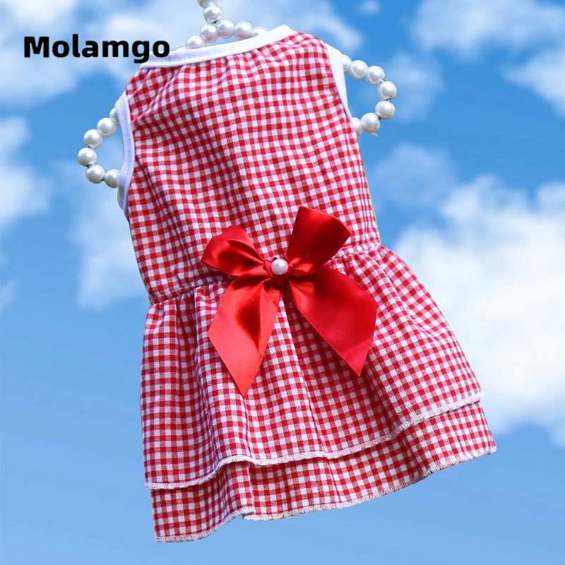 Đầm Đính Nơ Thiết Kế Xinh Xắn Thời Trang Cho Thú Cưng