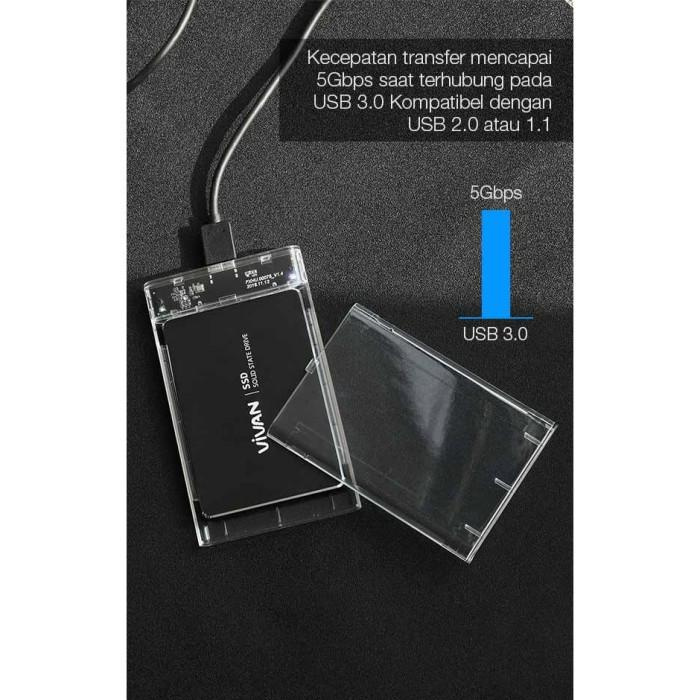 Ốp Hộp Đựng Ổ Cứng Vivan Vshd1 - Trong Suốt 2.5 Inch Sata Usb 3.0 | BigBuy360 - bigbuy360.vn