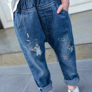Quần bò mèo chii dễ thương cho bé 10-17kg