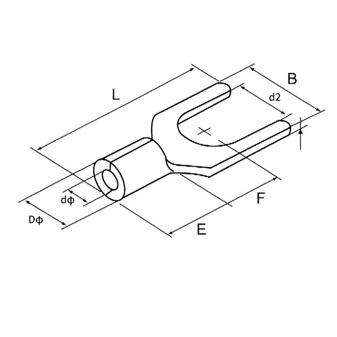 100 chiếc Đầu cốt chữ Y/ đầu cốt chẻ trần SNB1.25-3.2/4S/5S/6 - SNB2-3.2/4S/5