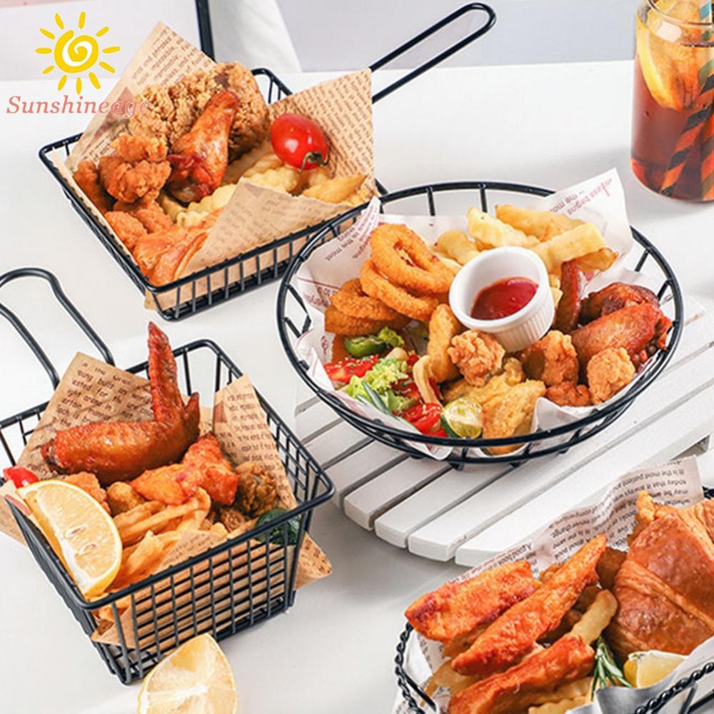 SUNAGE- ~Stainless Steel Frying Net Round Basket Strainer French Fries Fried Food【SUNAGE-HOT Fashion】