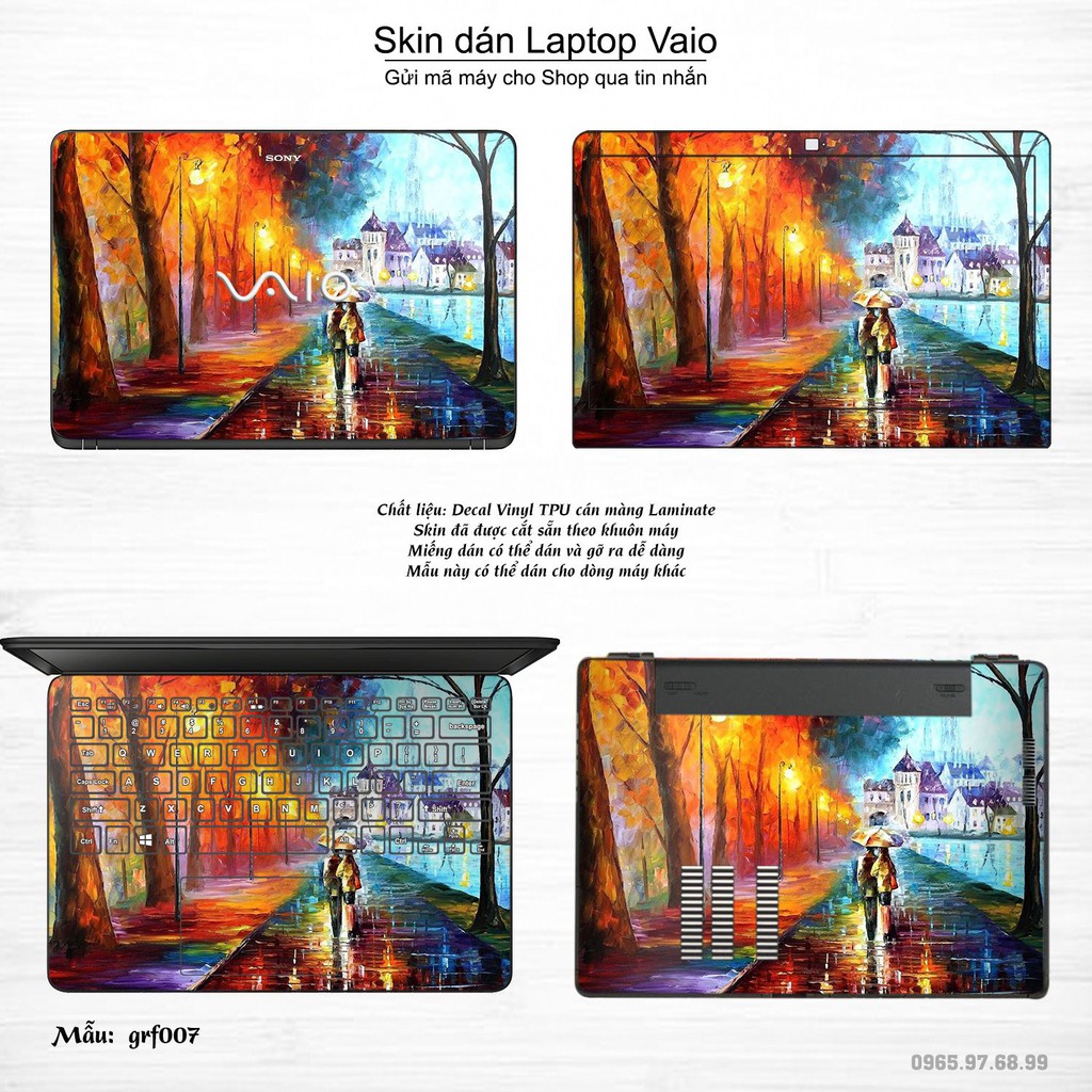 Skin dán Laptop Sony Vaio in hình nghệ thuật graffiti (inbox mã máy cho Shop)