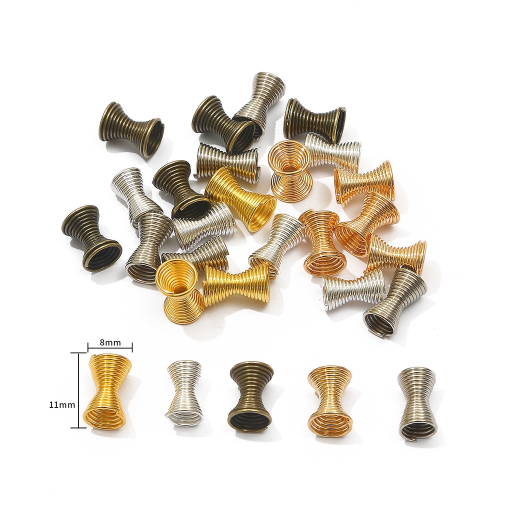 Set 30 phễu lò xo bằng kim loại làm trang sức diy