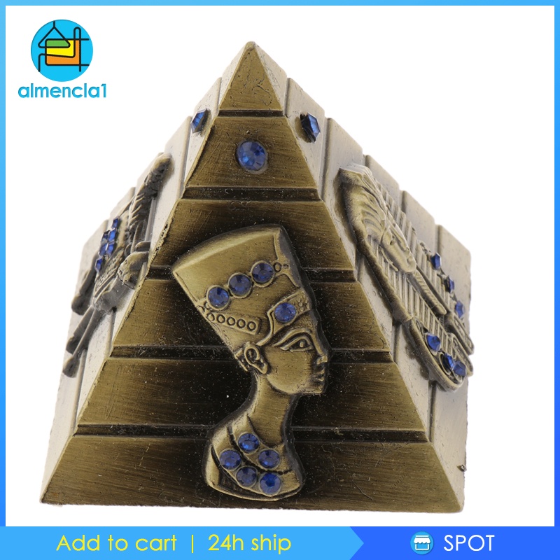 ✨Hàng sẵn sàng✨Đồ trang trí Kim Tự Tháp Ai Cập Bằng Kim Loại Trang Trí Bàn Làm Việc 1