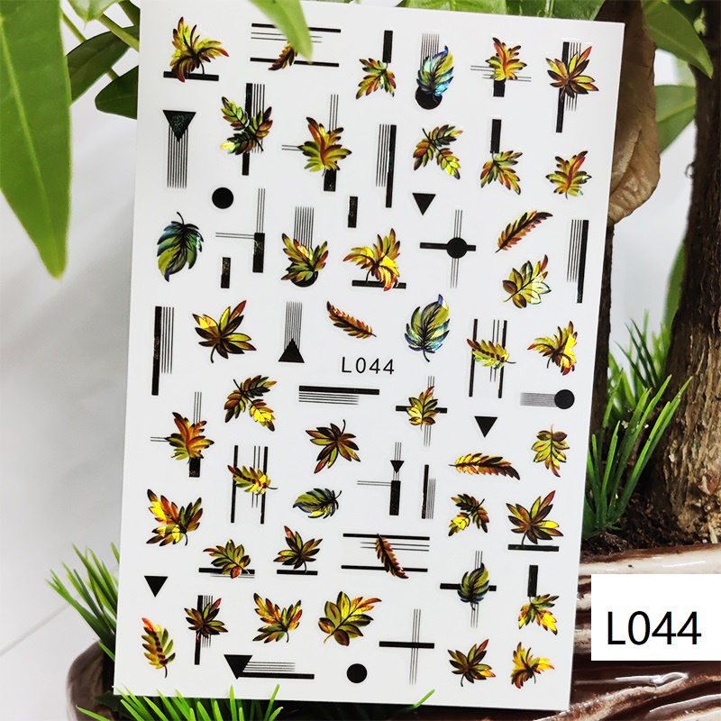 Miếng Dán Trang Trí Móng Tay 3D Hình Hoa Lá Mùa Xuân Hè