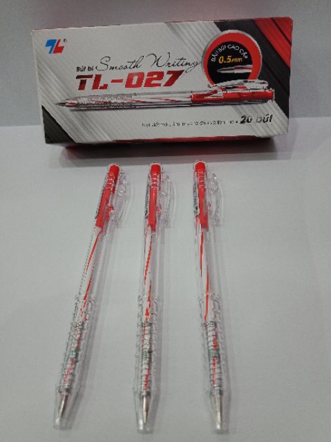 Bút bi TL 027 xanh, đỏ, đen