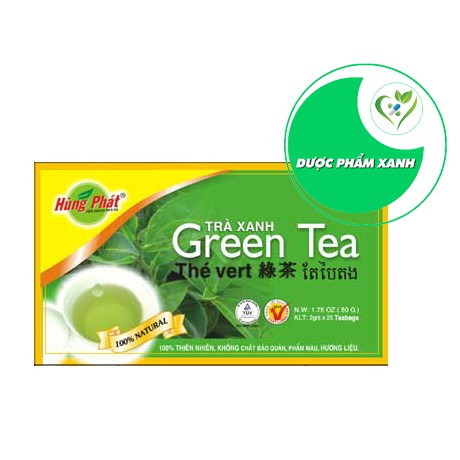 Trà XANH (GREEN TEA) (25 gói x 2g) - Thương hiệu Hùng Phát