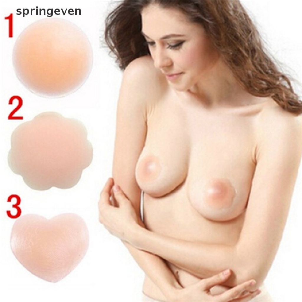 1 Cặp Đệm Silicone Tự Dính Dán Đầu Ngực Hình Trái Tim