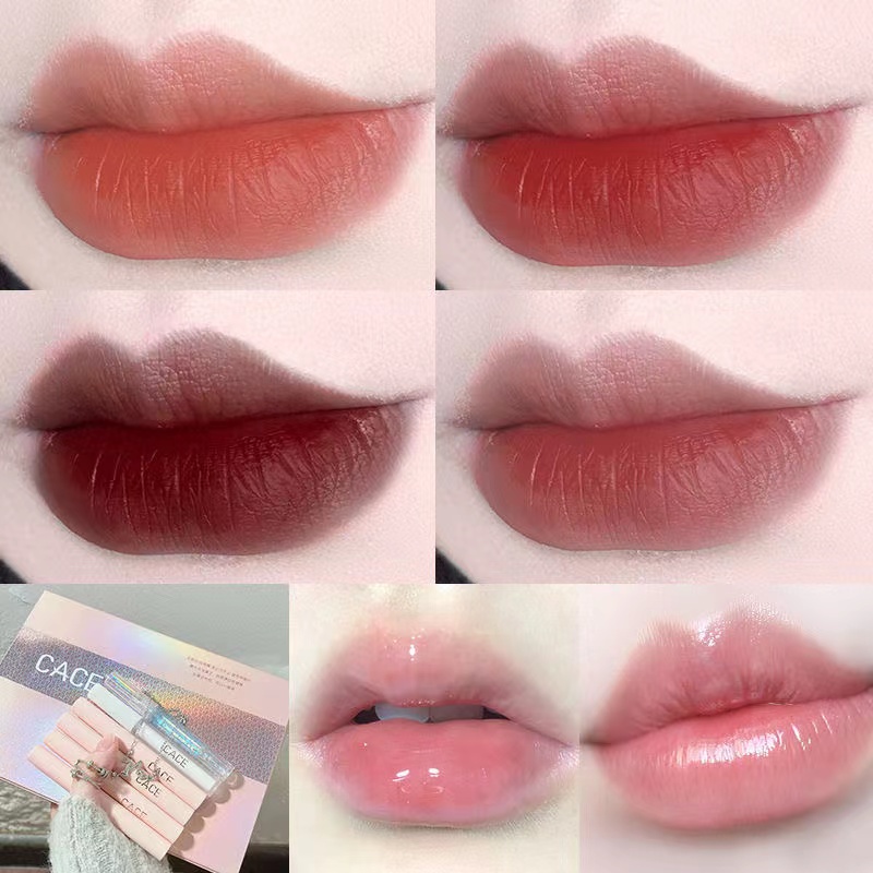 Bộ Son Kem Lì Kèm Kem Dưỡng Môi Trang Điểm Dự Tiệc
