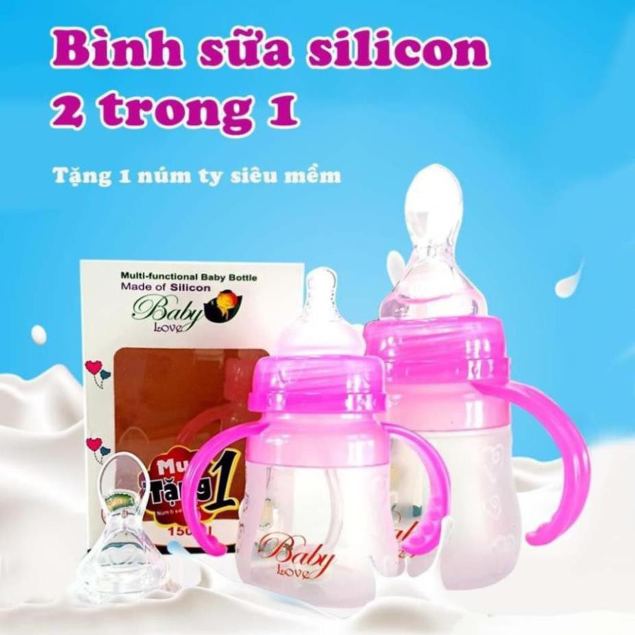 Bình sữa Silicon Baby Love Hàn Quốc 240ml cho bé