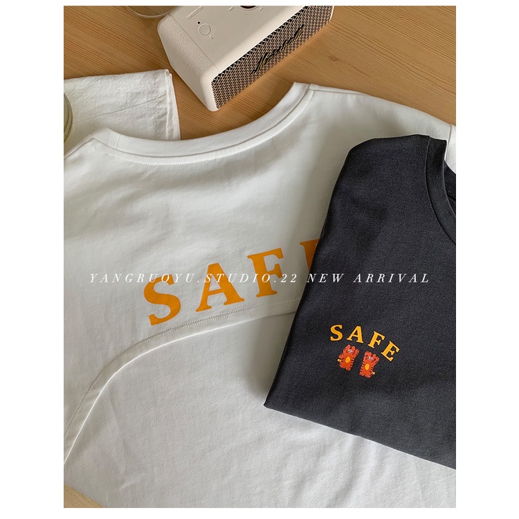 Áo Thun Tay Ngắn Dáng Rộng In Hình Thời Trang Mùa Hè Hàn Quốc Dành Cho Nữ