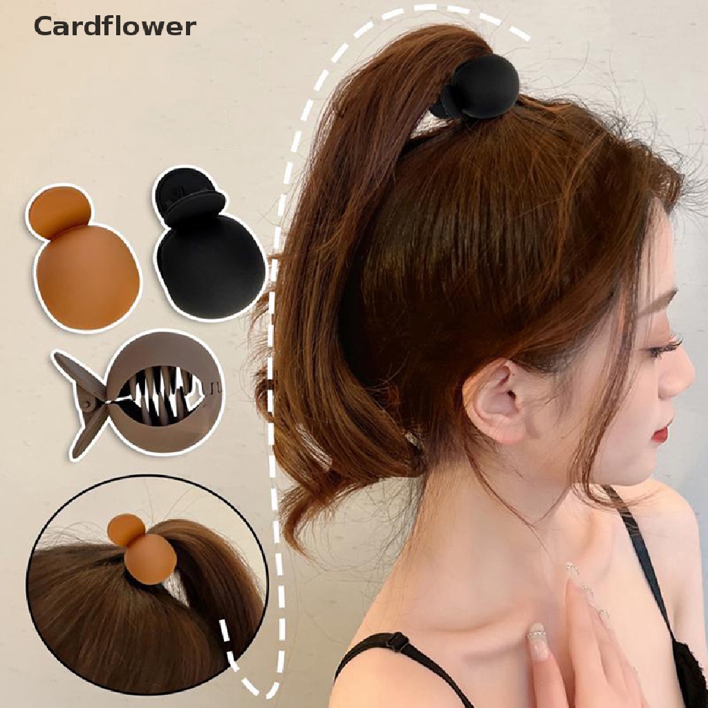 &lt; Cardflower &gt; Kẹp Tóc Càng Cua Màu Trơn Cố Định Tóc Đuôi Ngựa Cao Cấp Thích Hợp Làm Quà Tặng Cho Bạn Gái Đang Giảm Giá