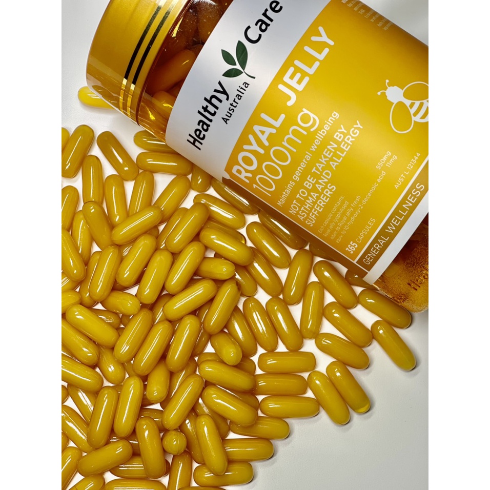 [ Hàng nội địa Úc]  Sữa ong chúa Úc Heathy care royal jelly 100mg 365 viên