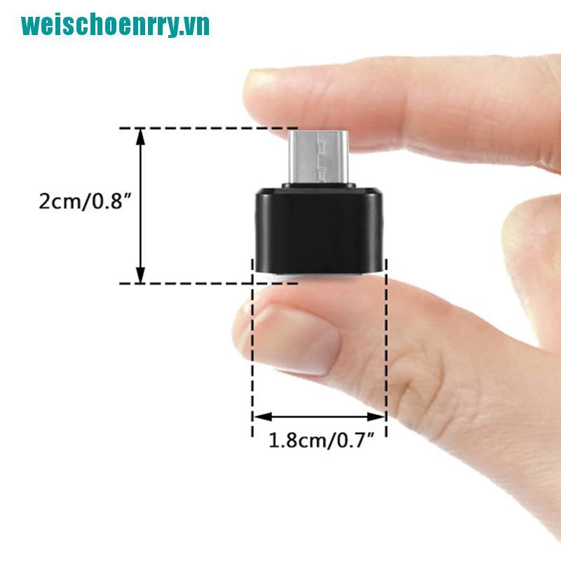 Weis♪Set 2 Đầu Chuyển Đổi USB Type C Đực Sang USB 2.0 Cái OTG