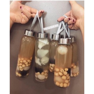 Bình thủy tinh 500ml có dây xách